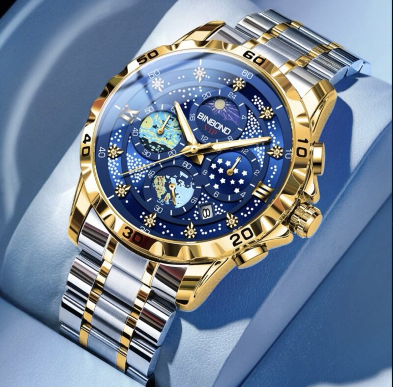 HANYA LOGIS Men's Shining Star Metal Watch - Image 2