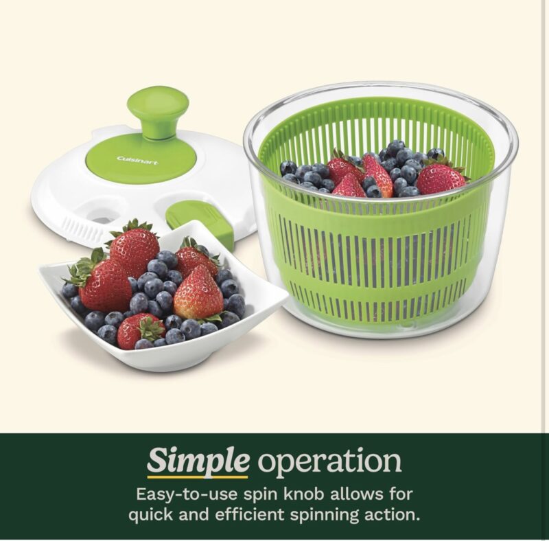 Cuisinart Salad Spinner Wash Spin & Dry Salad Greens Fruits Vegetables - Image 4